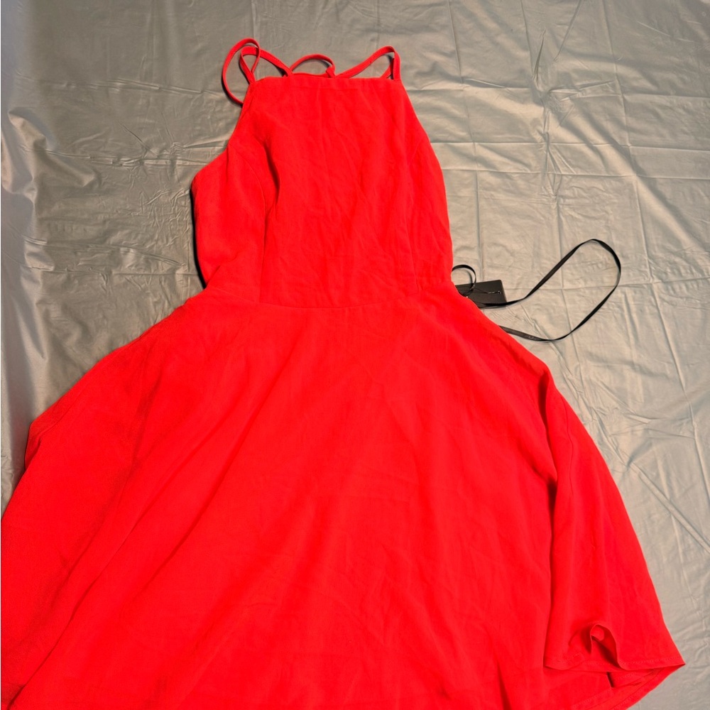 Lulu's Vibrant Red Mini Dress
